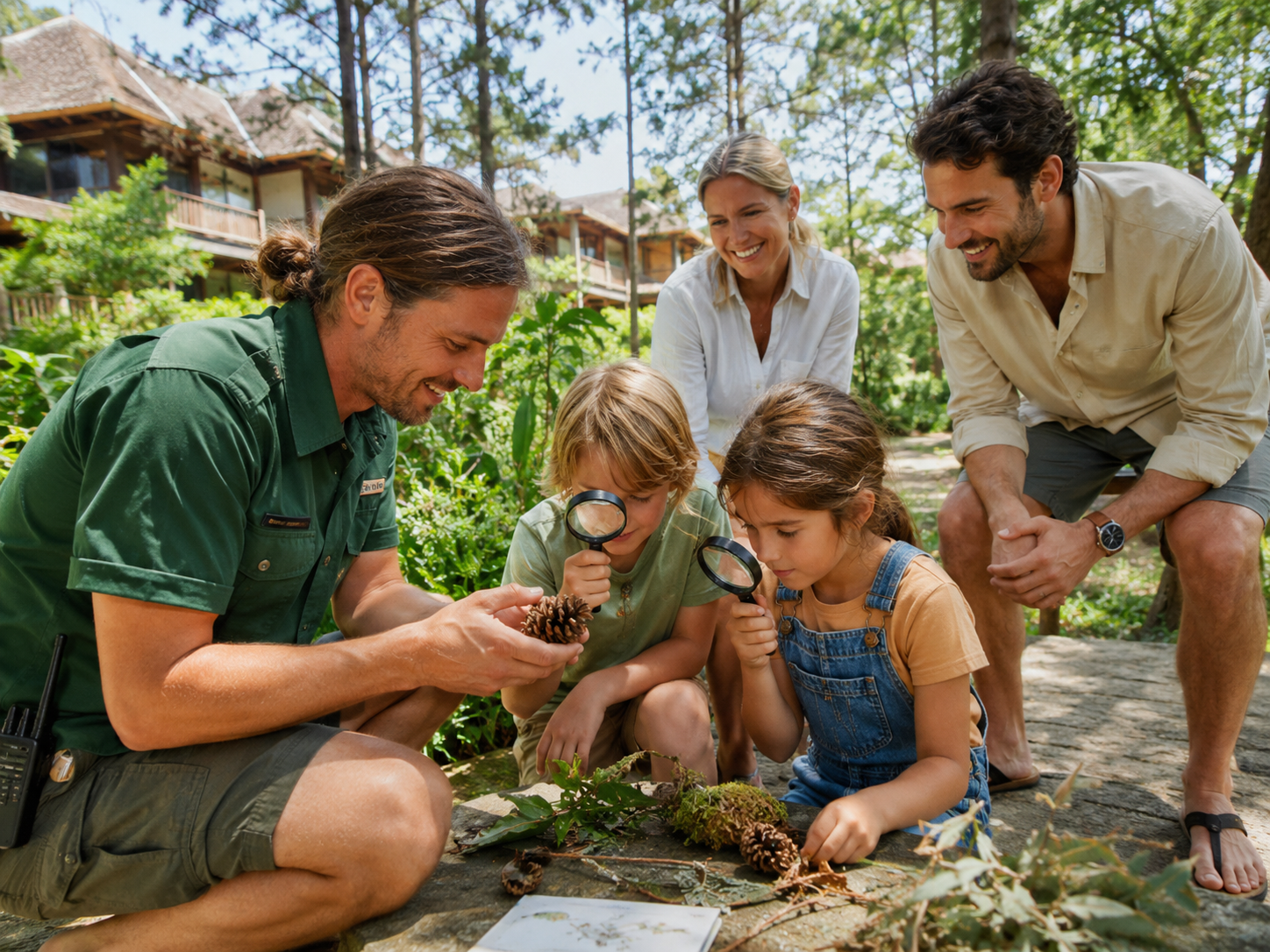 Atelier nature pour les familles dans un domaine de cottages