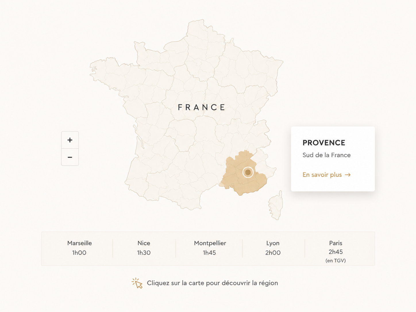 Carte situant la Provence dans le Sud de la France