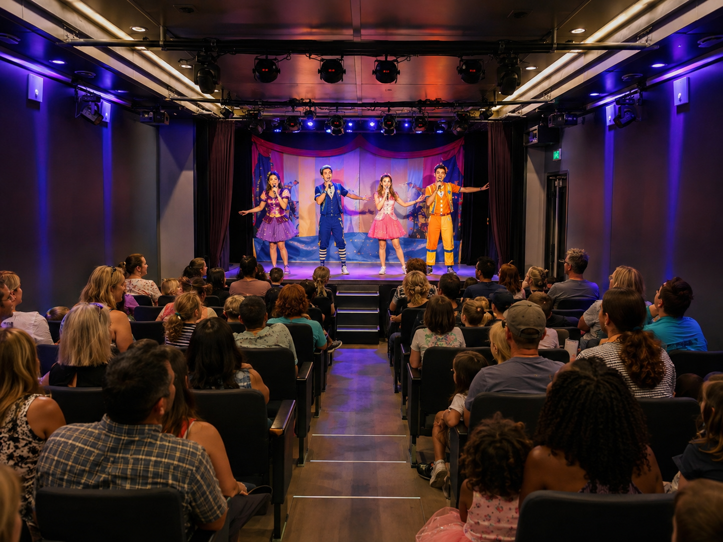 Spectacle familial sur une scène mobile